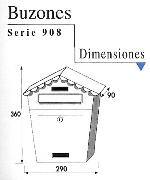 Buzón de correo btv para exterior aluminio Alhambra